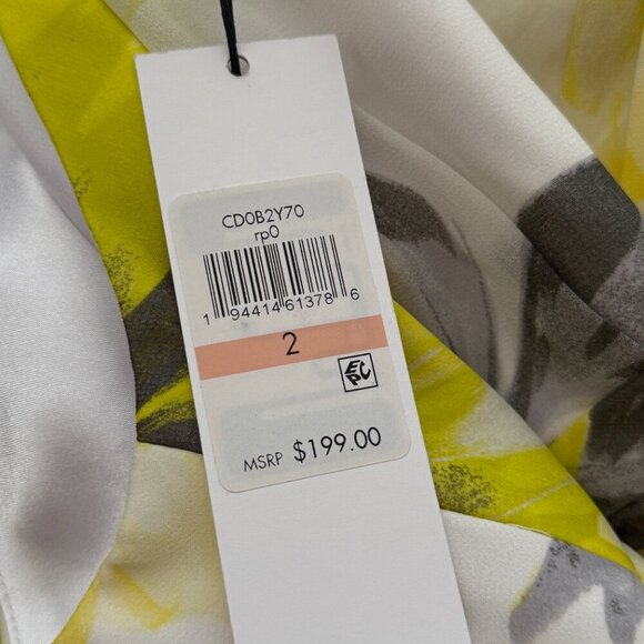 Calvin Klein Printed Halter Gown sz 2 $199 - Picture 8 of 8